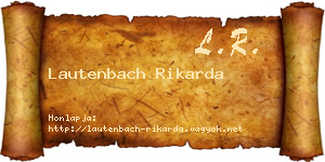 Lautenbach Rikarda névjegykártya